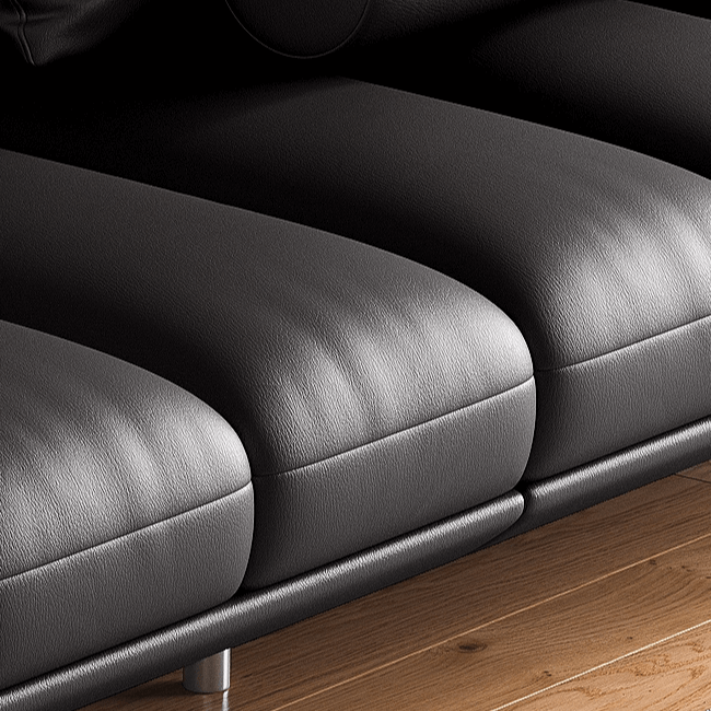 Double-Sided Luxury Leather Sofa with Adjustable Armrests
