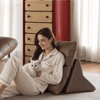 Double-Sided Luxury Leather Sofa with Adjustable Armrests