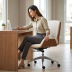 Drift Leather & Wood Executive Office Chair