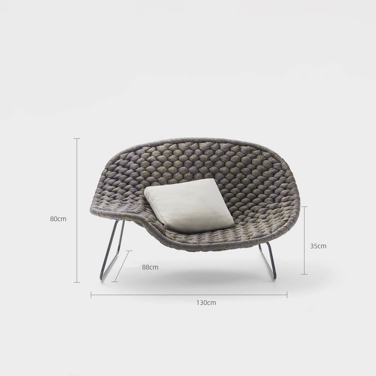 Durable Outdoor Rattan Sofa with Chic Color Options