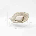 Durable Outdoor Rattan Sofa with Chic Color Options