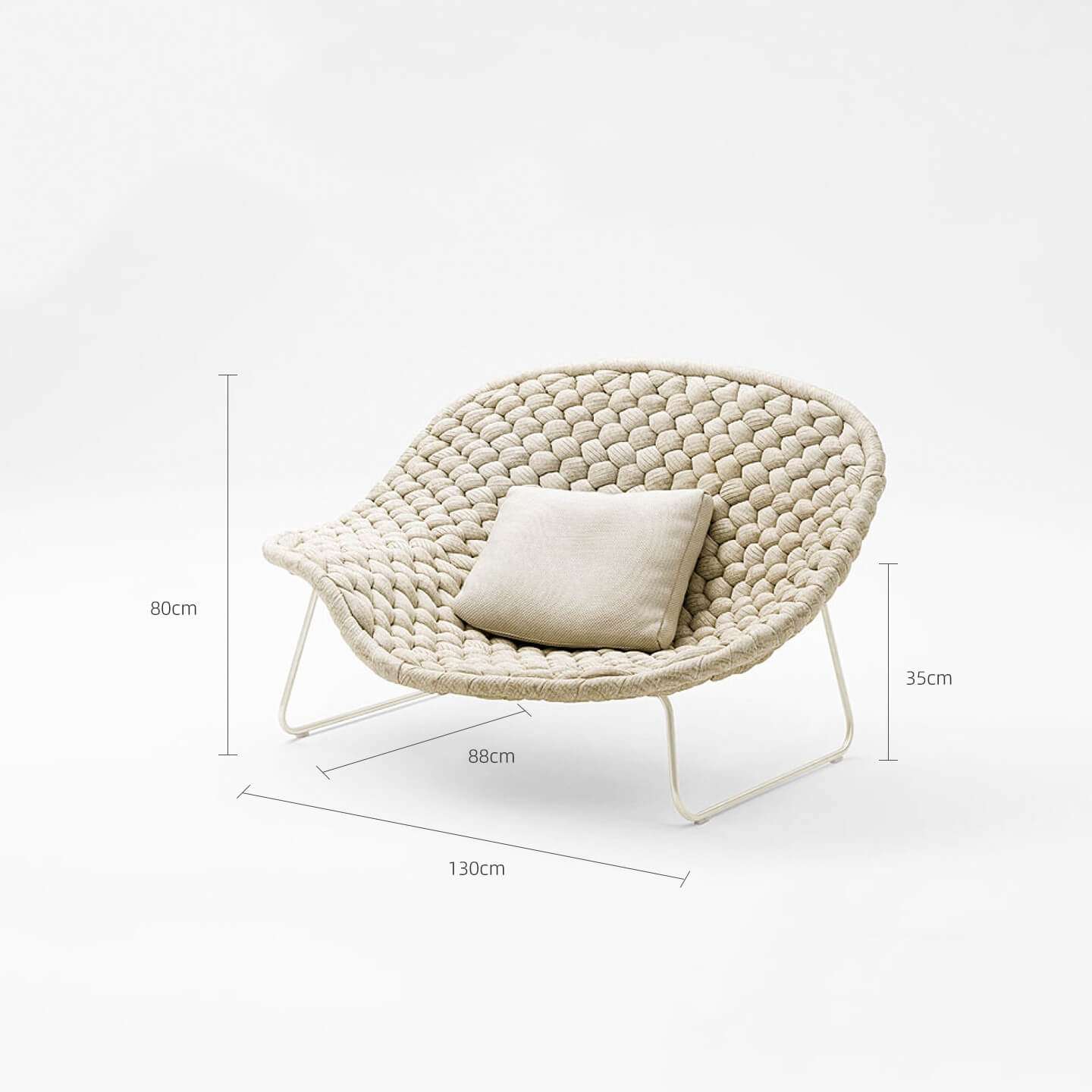 Durable Outdoor Rattan Sofa with Chic Color Options