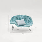 Durable Outdoor Rattan Sofa with Chic Color Options Dimensions