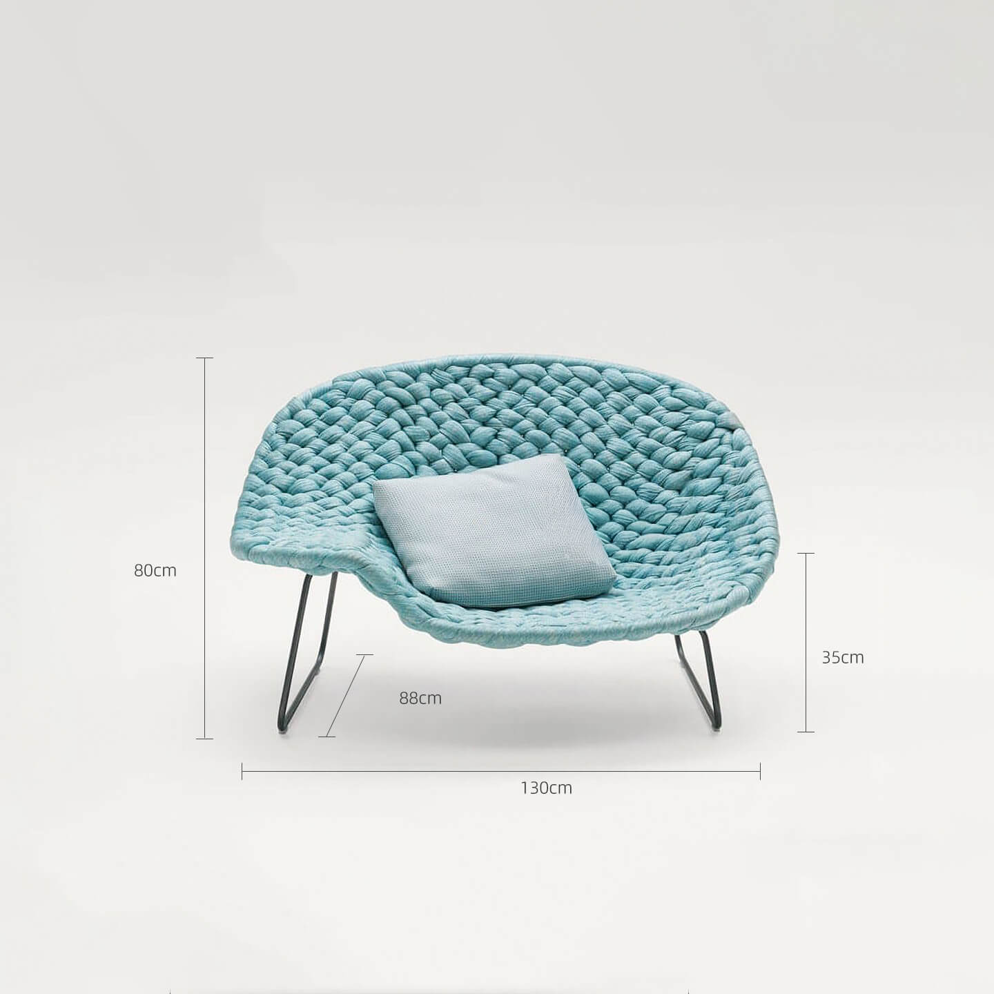 Durable Outdoor Rattan Sofa with Chic Color Options Dimensions