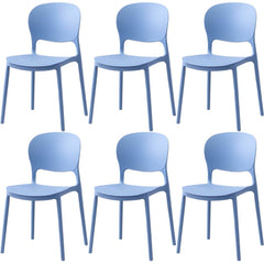 Scandinavian Style Plastic & Acrylic Stackable Kitchen & Dining Side Chair Dining Chairs