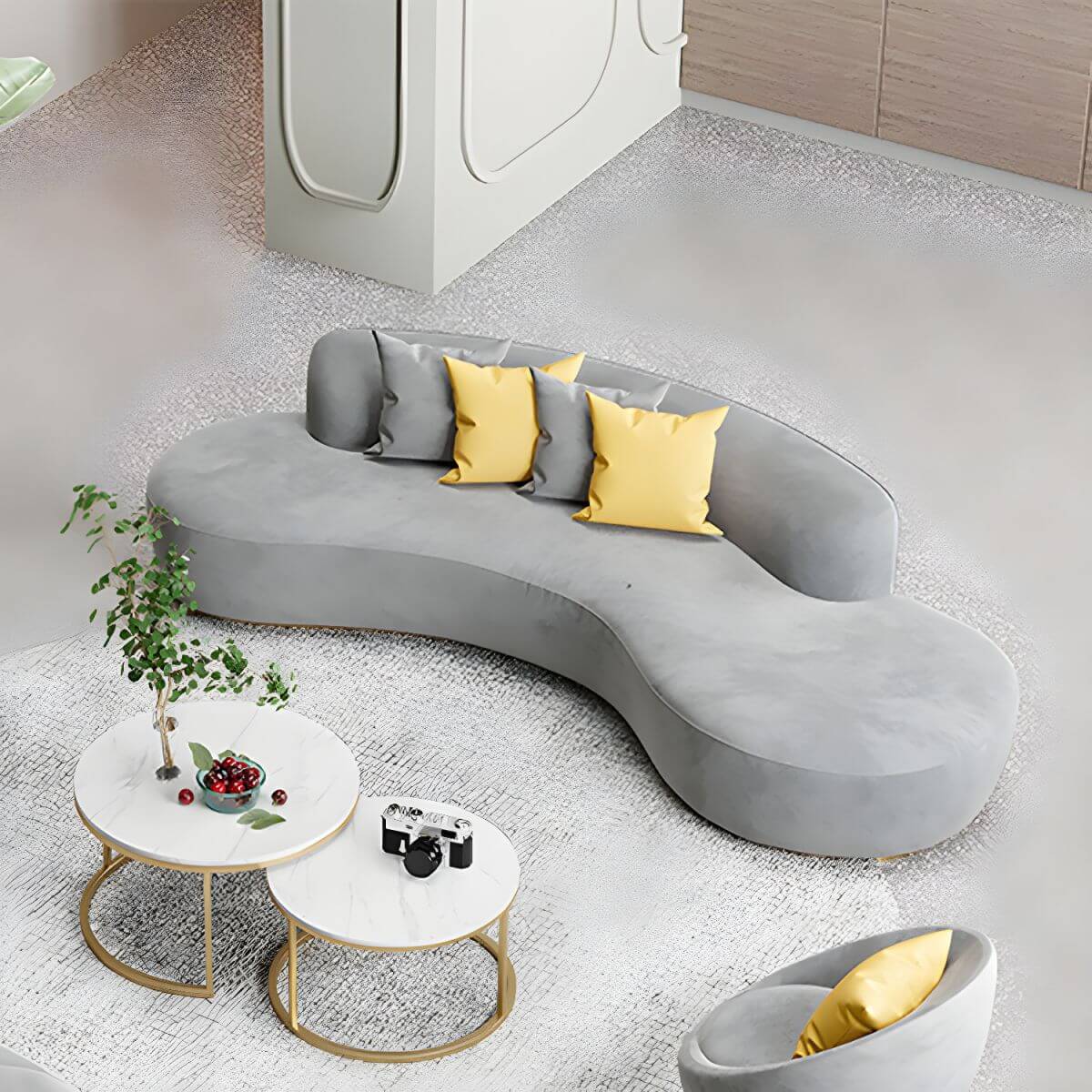 Pink modern polyester blend sofa with tight back, ideal for apartments, measuring 32 by 32 by 35 inches main product image