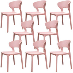 Scandinavian Stackable Side Chair with Open Back and Plastic & Acrylic Material Dining Chairs