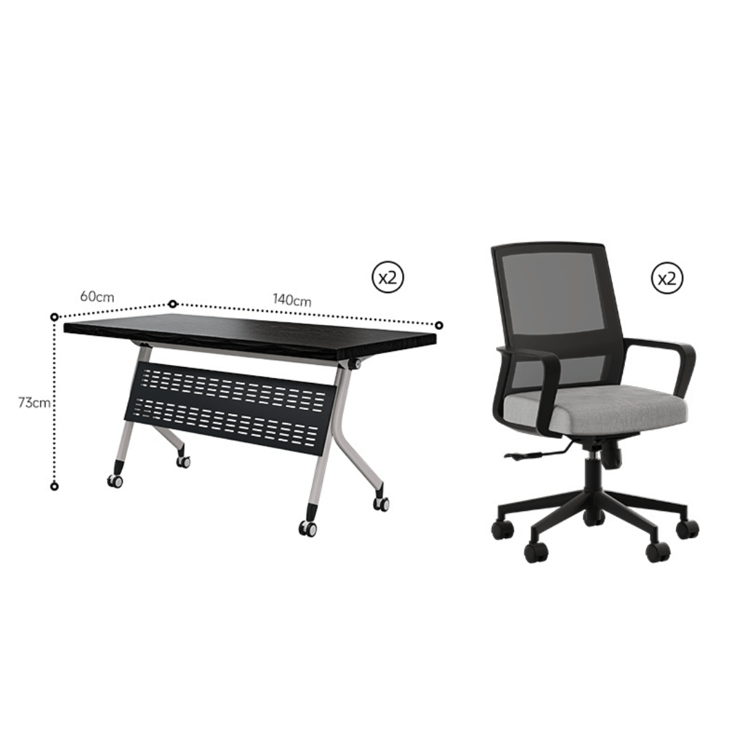 Foldable minimalist conference table perfect for business meetings and training sessions