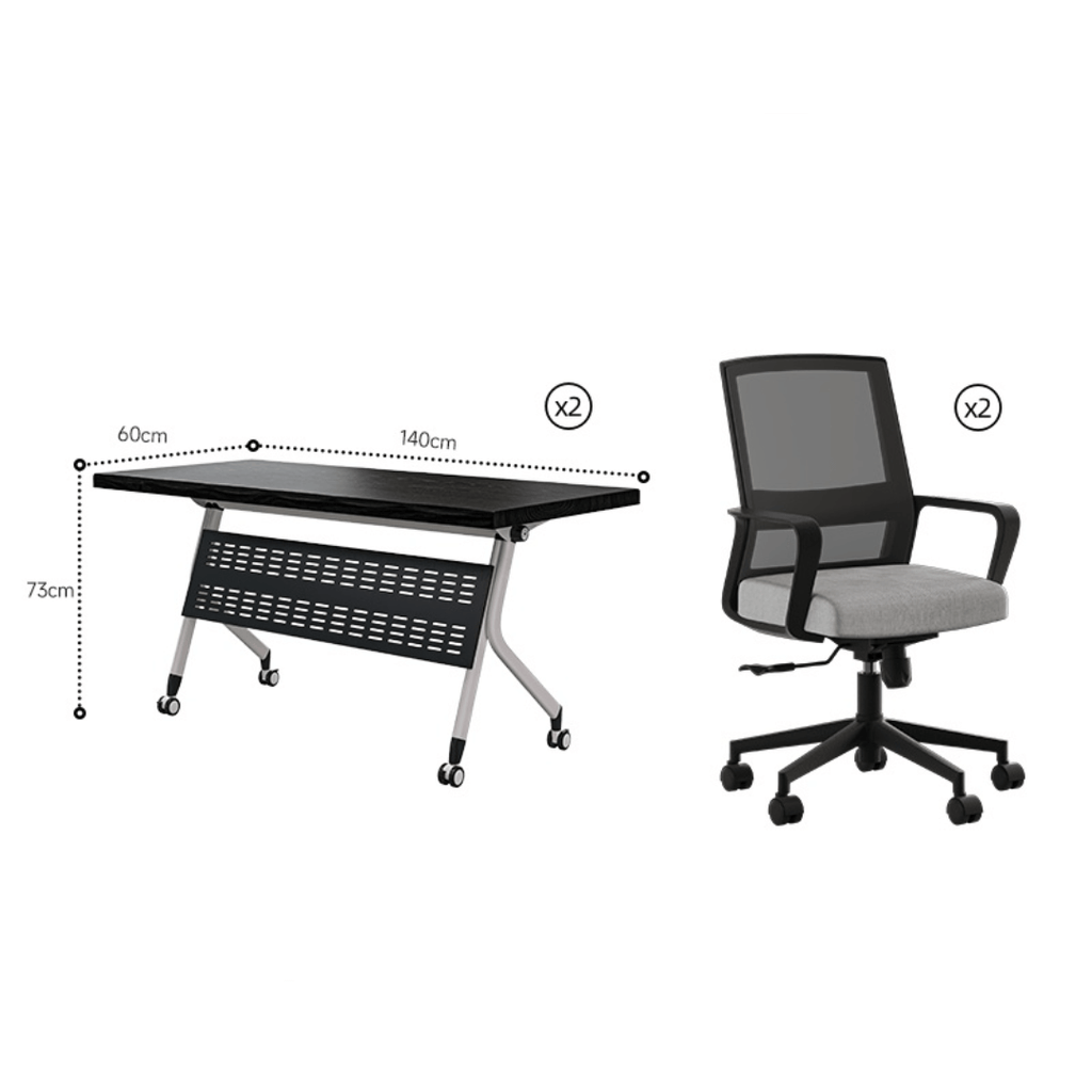 Foldable minimalist conference table perfect for business meetings and training sessions