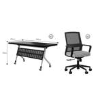Foldable minimalist conference table perfect for business meetings and training sessions