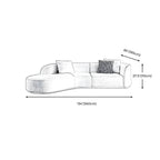 Ultra-modern polyester blend tuxedo arm sofa with tight back, 27.56 inches high sectional