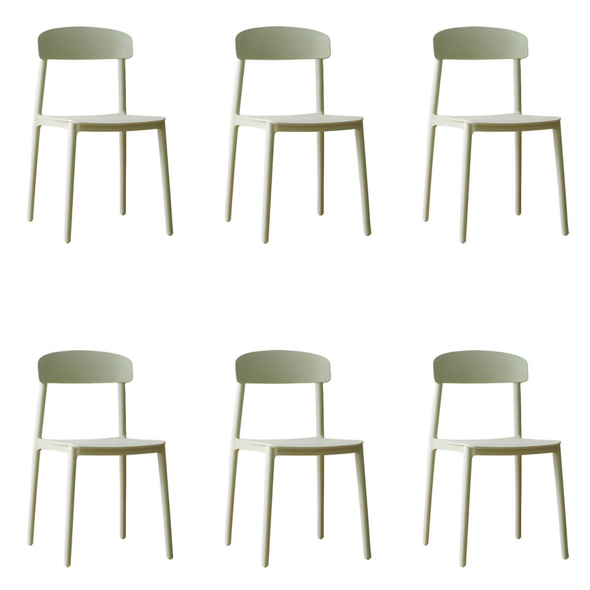 Scandinavian style low back kitchen and dining chair made of plastic and acrylic