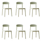 Scandinavian style low back kitchen and dining chair made of plastic and acrylic