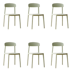 Scandinavian Style Plastic & Acrylic Kitchen & Dining Chair with Low Back Dining Chairs