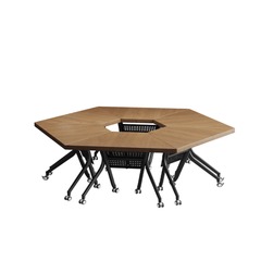 Stylish Portable Conference Table with 360° Silent Wheels - Ideal for Dynamic Work Environments