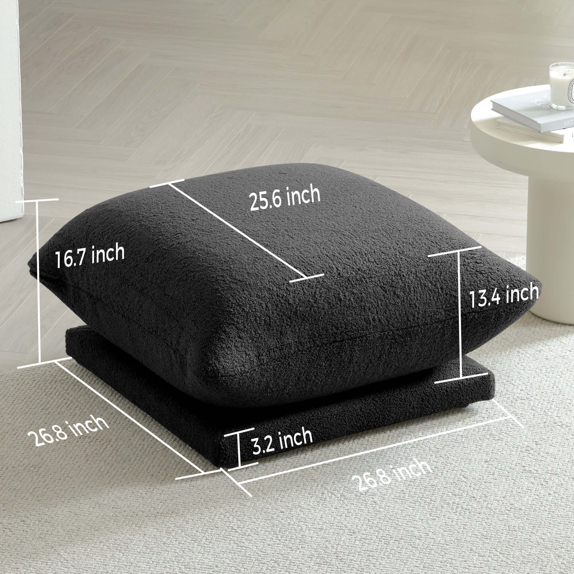 Oversized modern modular cloud sectional couch with lambswool fabric and chaise lounge