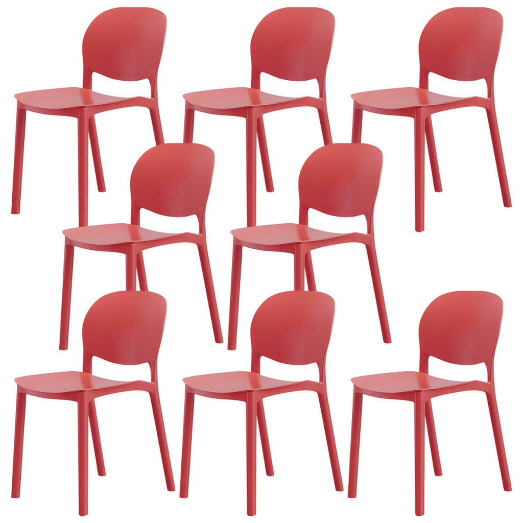 Stackable Nordic dining chair with acrylic legs and ergonomic backrest for modern dining rooms