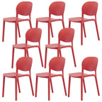 Stackable Nordic dining chair with acrylic legs and ergonomic backrest for modern dining rooms