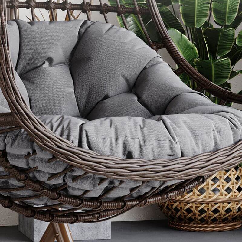 Tropical alloy framed porch swing egg chair with stand and chain included