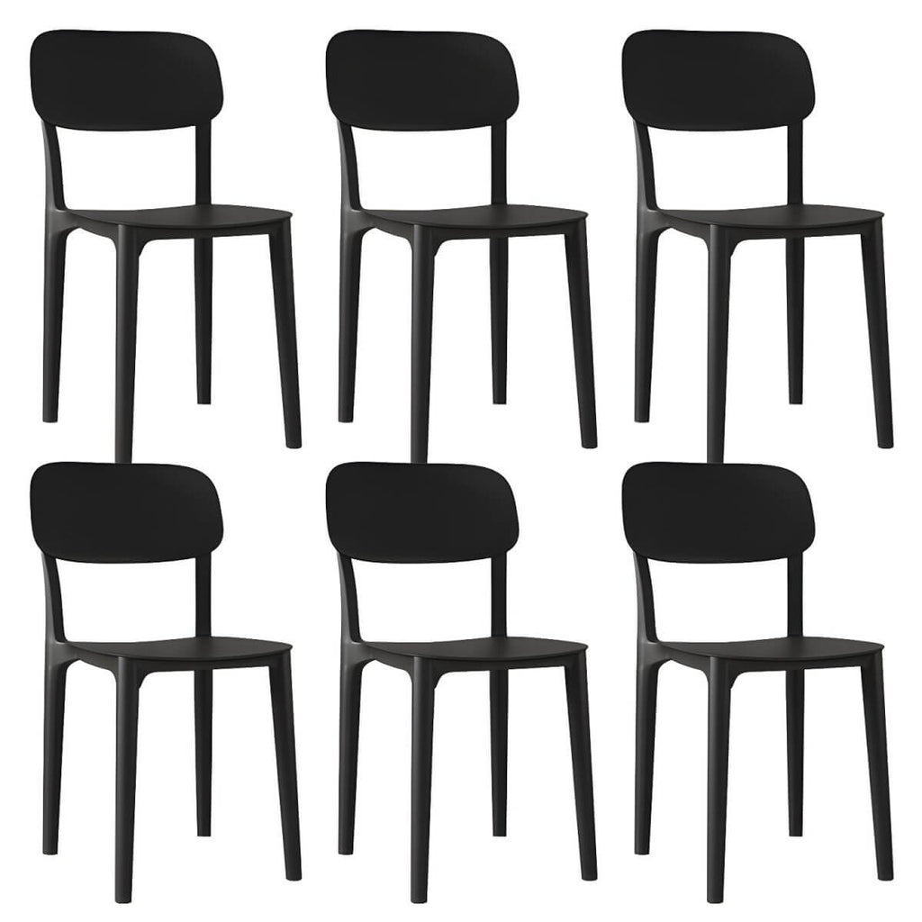 Stackable Nordic acrylic dining chair with backrest and acrylic legs