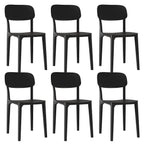 Stackable Nordic acrylic dining chair with backrest and acrylic legs