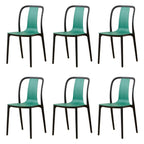 Low-back plastic and acrylic side chair with modern style for kitchen and dining areas