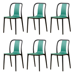 Modern Style Low-Back Plastic & Acrylic Side Chair for Kitchen & Dining Dining Chairs