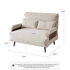 3-in-1 Futon Sofa Bed Convertible Chair Recliner Space -saving