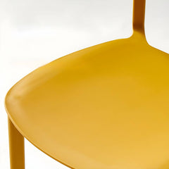 1 Piece Scandinavian Plastic & Acrylic Open Back Kitchen & Dining Side Chair Dining Chairs