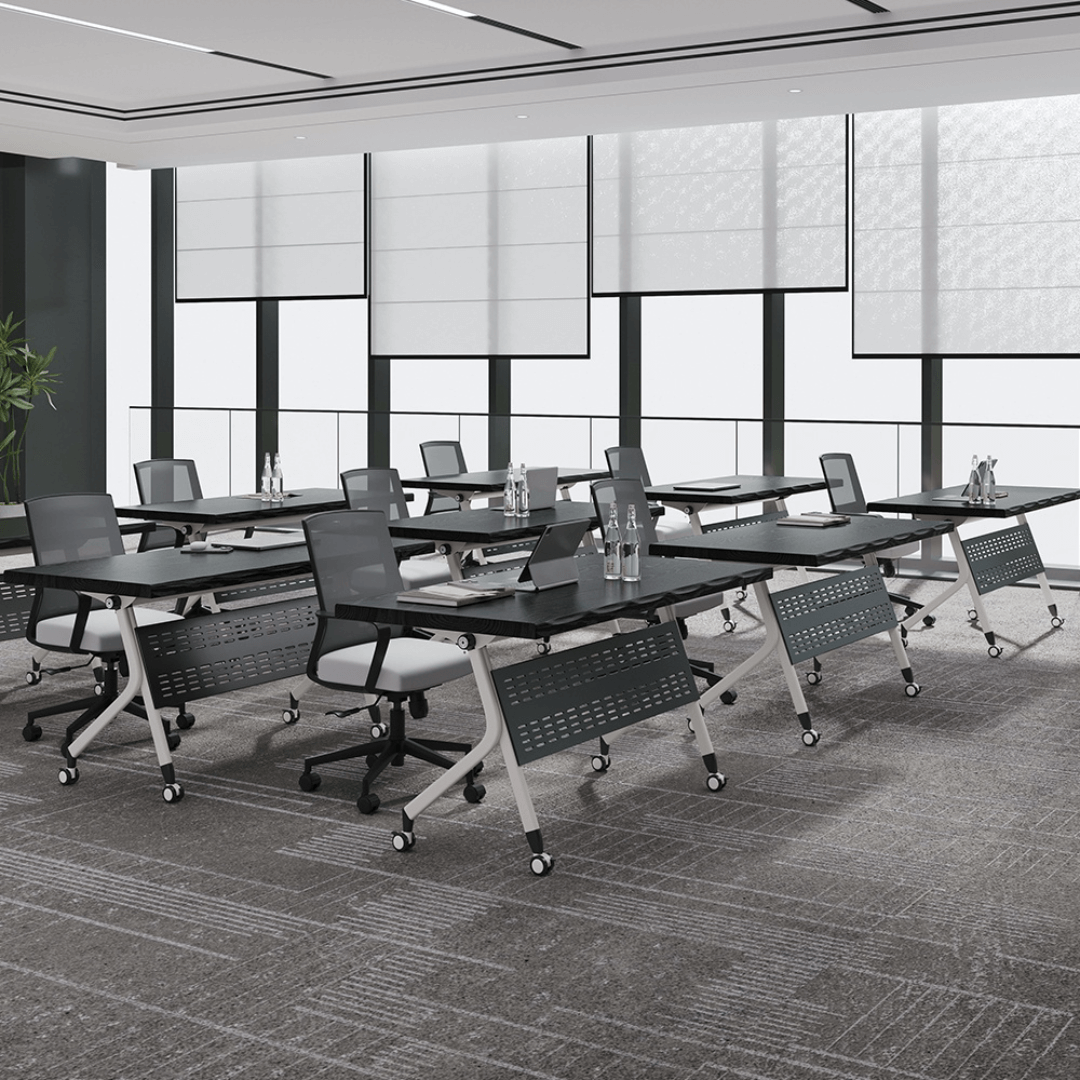 Foldable minimalist conference table perfect for business meetings and training sessions