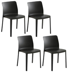 Scandinavian Plastic & Acrylic Kitchen & Dining Chair with Low Back Dining Chairs