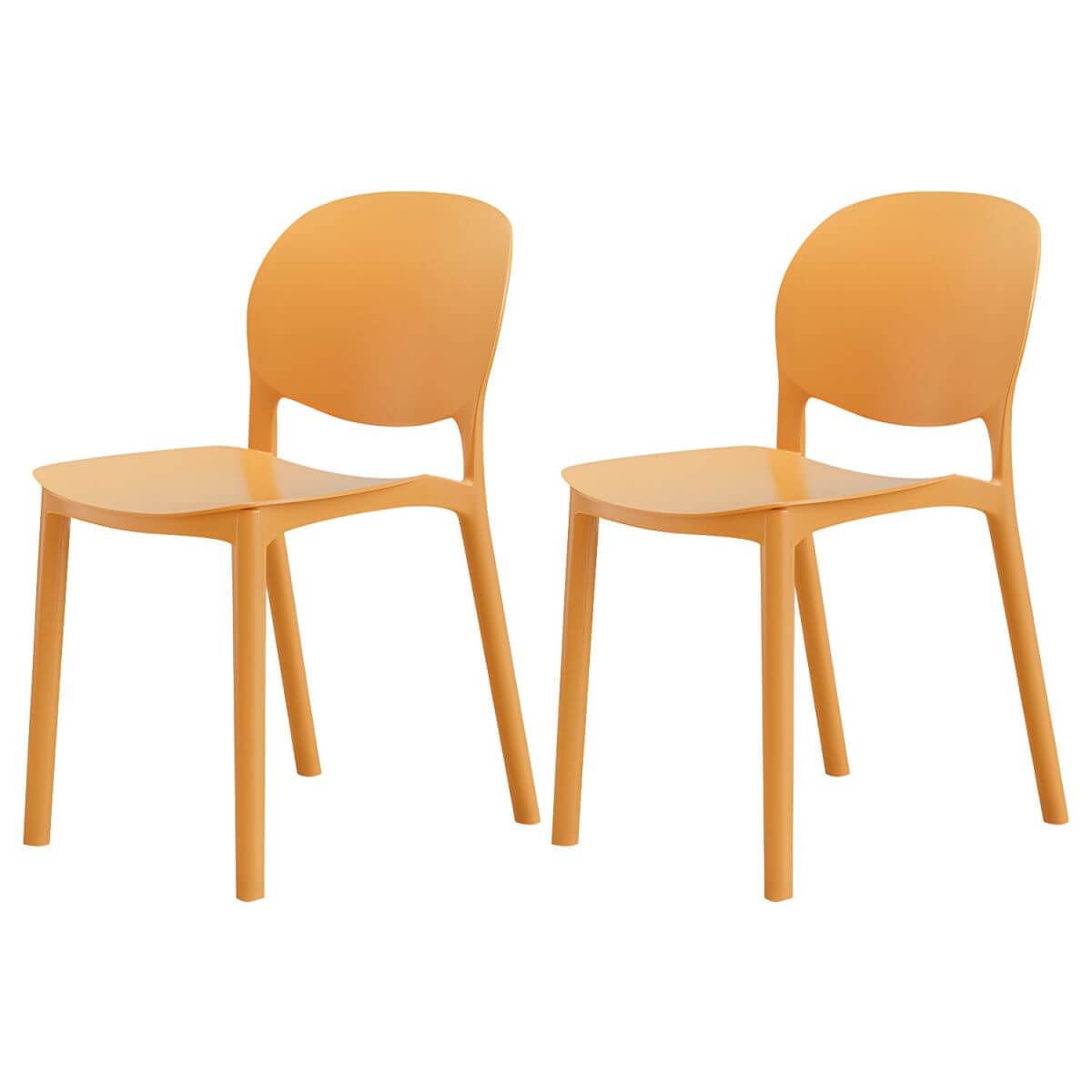 Stackable Nordic dining chair with acrylic legs and ergonomic backrest for modern dining rooms
