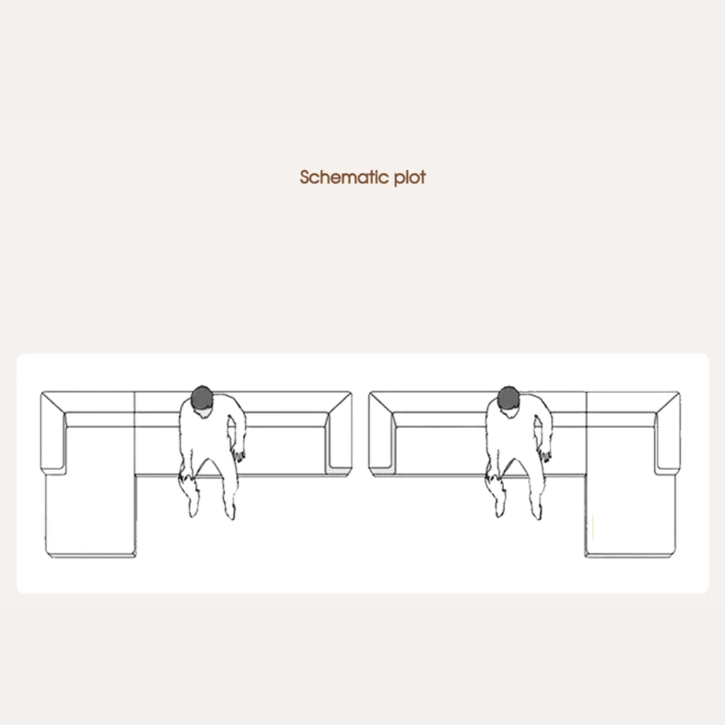 Space-saving sofa bed with a cute pony stool, perfect transformable furniture for small spaces