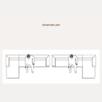 Space-saving sofa bed with a cute pony stool, perfect transformable furniture for small spaces