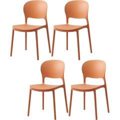 Scandinavian Style Plastic & Acrylic Stackable Kitchen & Dining Side Chair Dining Chairs