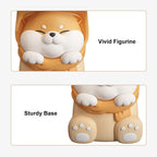 Resin cute dog-shaped side table and footstool for living room floor