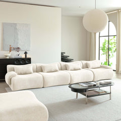Modern Teddy Velvet Upholstered Sectional Sofa Modular Sofa