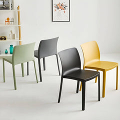 Scandinavian Plastic & Acrylic Kitchen & Dining Chair with Low Back Dining Chairs