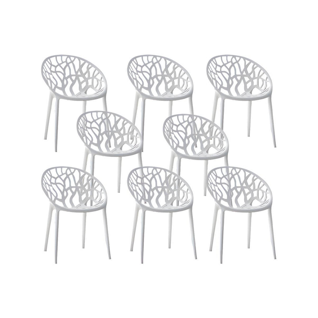 Scandinavian style sloped arm chair made of plastic and acrylic, ideal for kitchen and dining areas