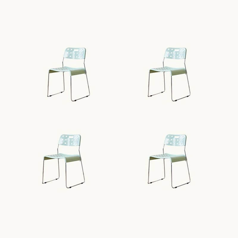 Stackable plastic and acrylic side chair for modern garden and dining use