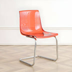 Scandinavian style plastic and acrylic non-upholstered side dining chair