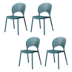 Scandinavian style plastic and acrylic side chair with low back for kitchen and dining