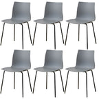 Modern plastic and acrylic side chair with metal legs, ideal for kitchen and dining rooms