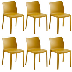 Scandinavian Plastic & Acrylic Kitchen & Dining Chair with Low Back Dining Chairs