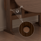 Wooden round folding table ideal for versatile home use and easy storage