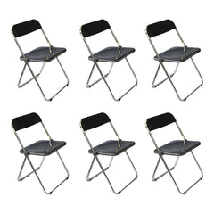 Scandinavian Style Silver Metal Leg Plastic & Acrylic Side Chair Dining Chairs