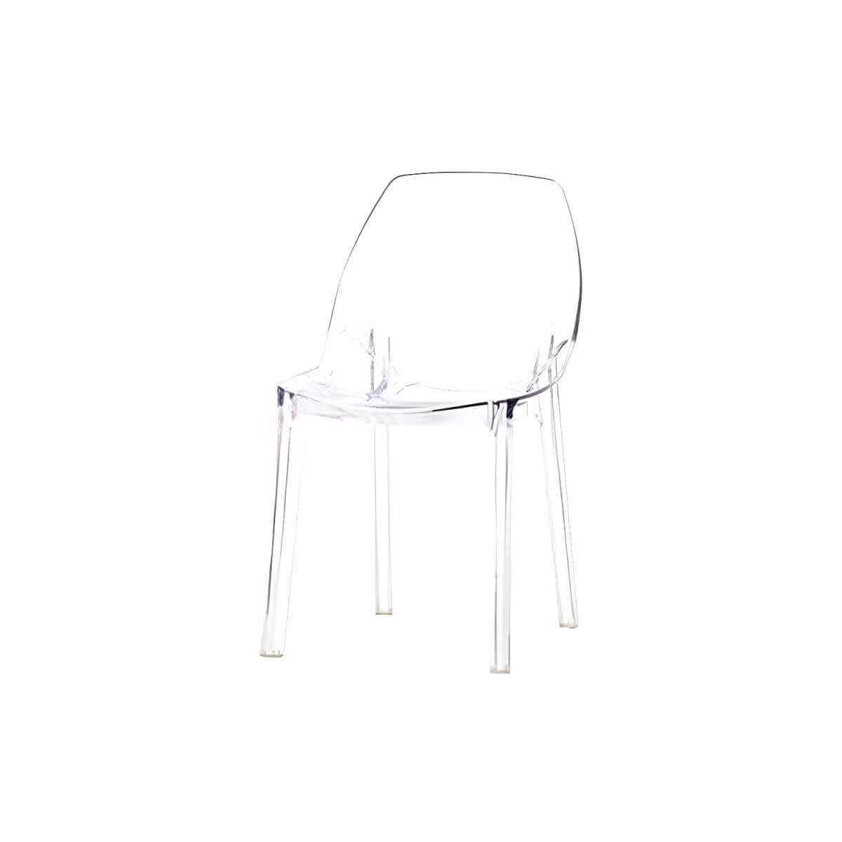 Armless acrylic side Parsons dining chair for indoor home use