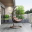 Tropical alloy framed porch swing egg chair with stand and chain included
