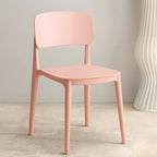 Scandinavian style stackable plastic and acrylic side chair for kitchen and dining