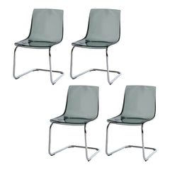 Gorgeous Scandinavian Style Side Chair - Low Back Plastic & Acrylic Chair for Kitchen & Dining Dining Chairs